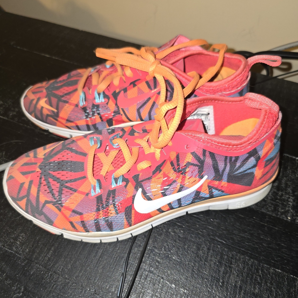 Nike Orange and Pink Athletic Shoes
